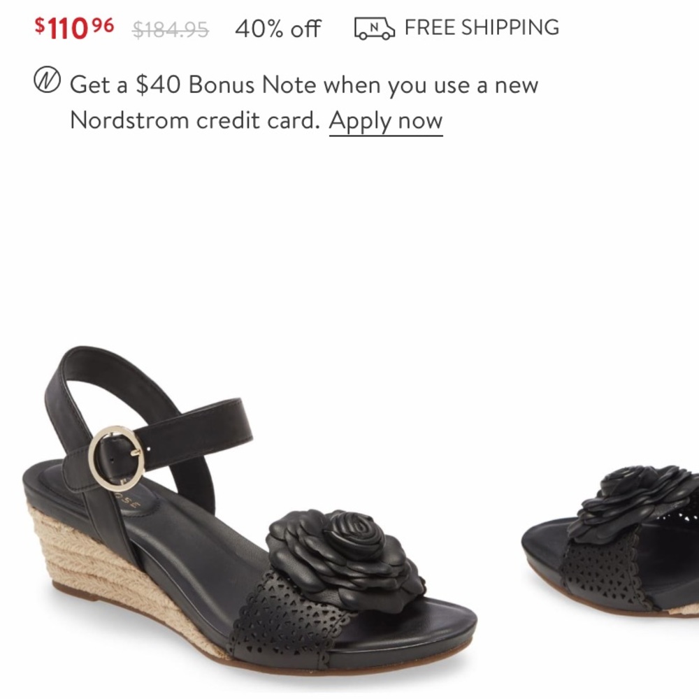 Taryn Rose Henriette Wedges Black